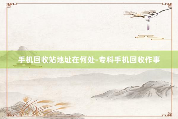 手机回收站地址在何处-专科手机回收作事